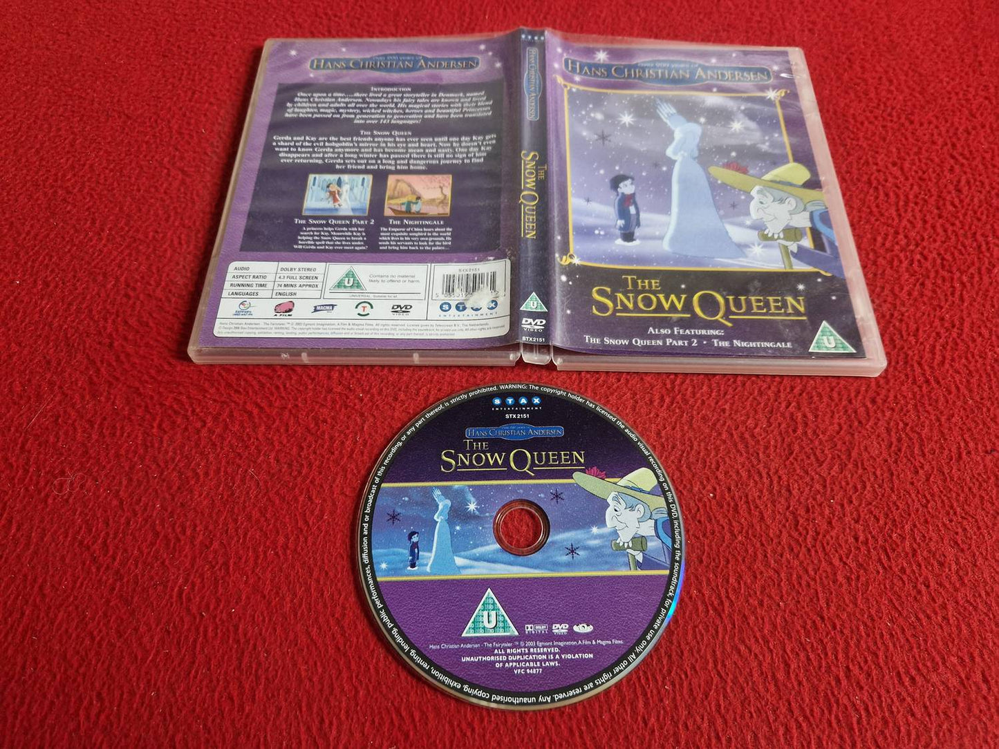 THE SNOW QUEEN + THE SNOW QUEEN PART 2 & THE NIGHTINGALE [ HC ANDERSEN ] DVD