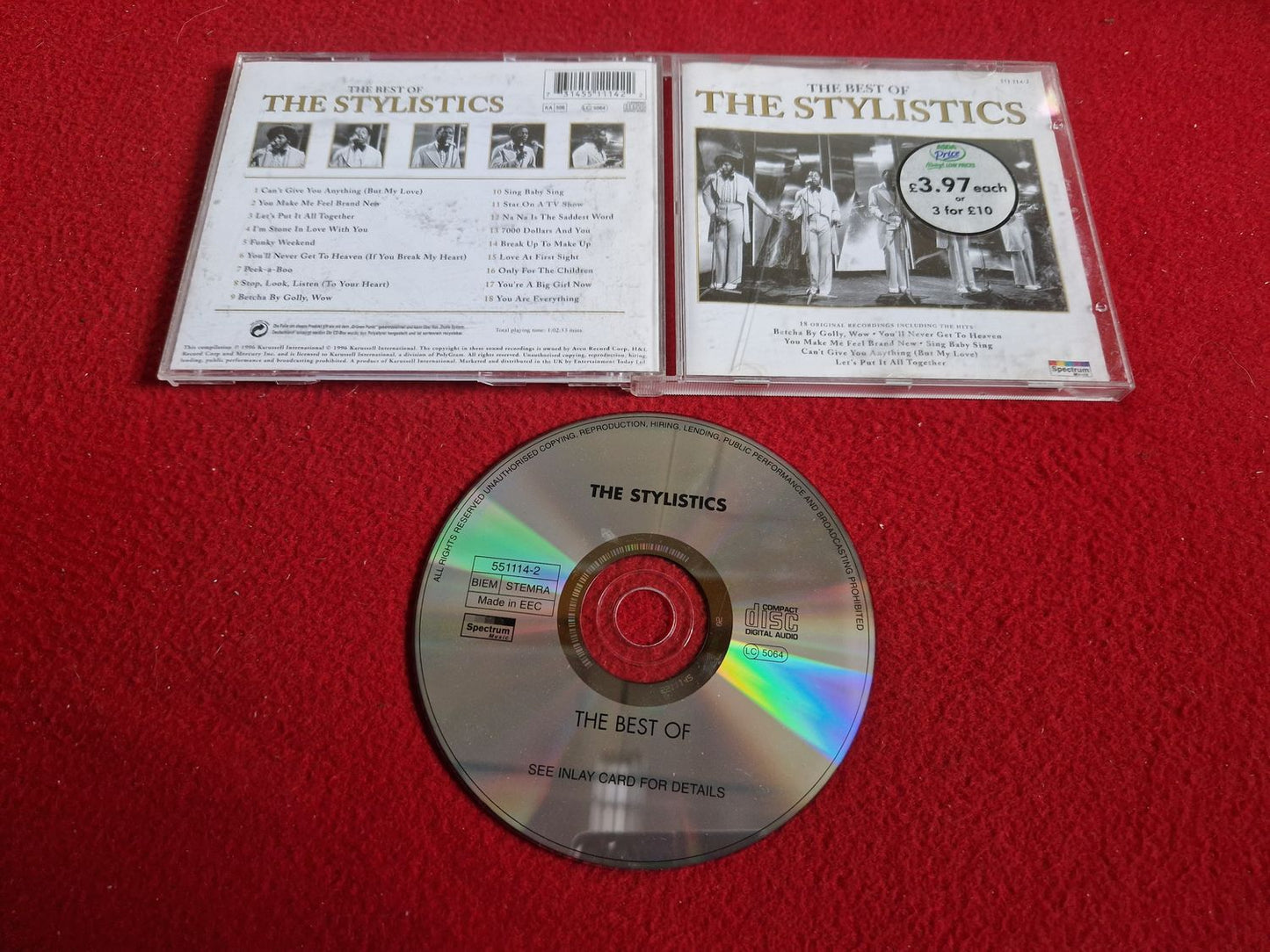 THE STYLISTICS THE BEST OF CD