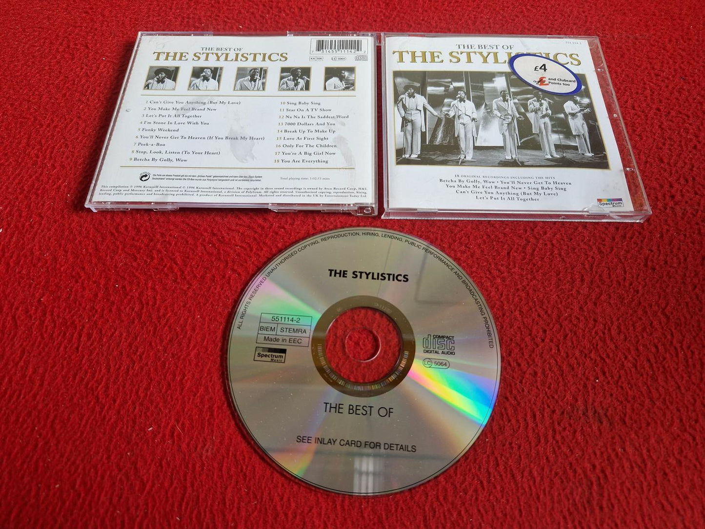 THE STYLISTICS THE BEST OF CD