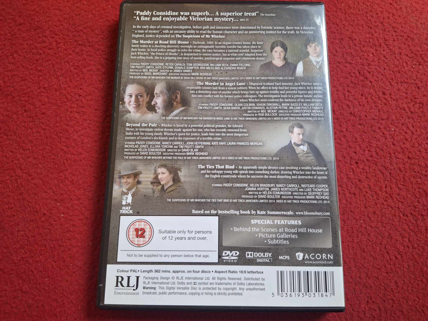 THE SUSPICIONS OF MR WHICHER BOX FOUR MYSTERIES DVD