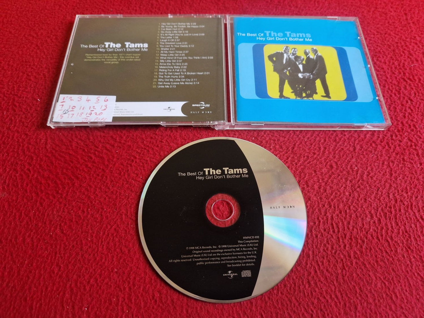 THE TAMS HEY GIRL DON'T BOTHER ME THE BEST OF CD