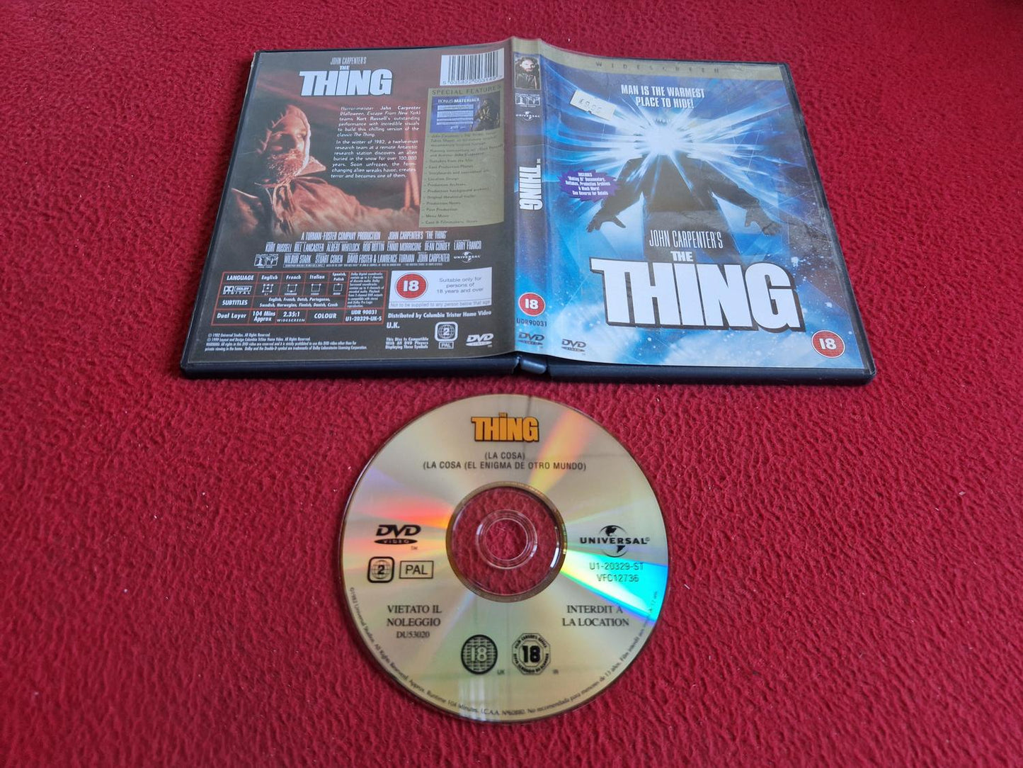 THE THING [ SVENSK TEXT ] DVD
