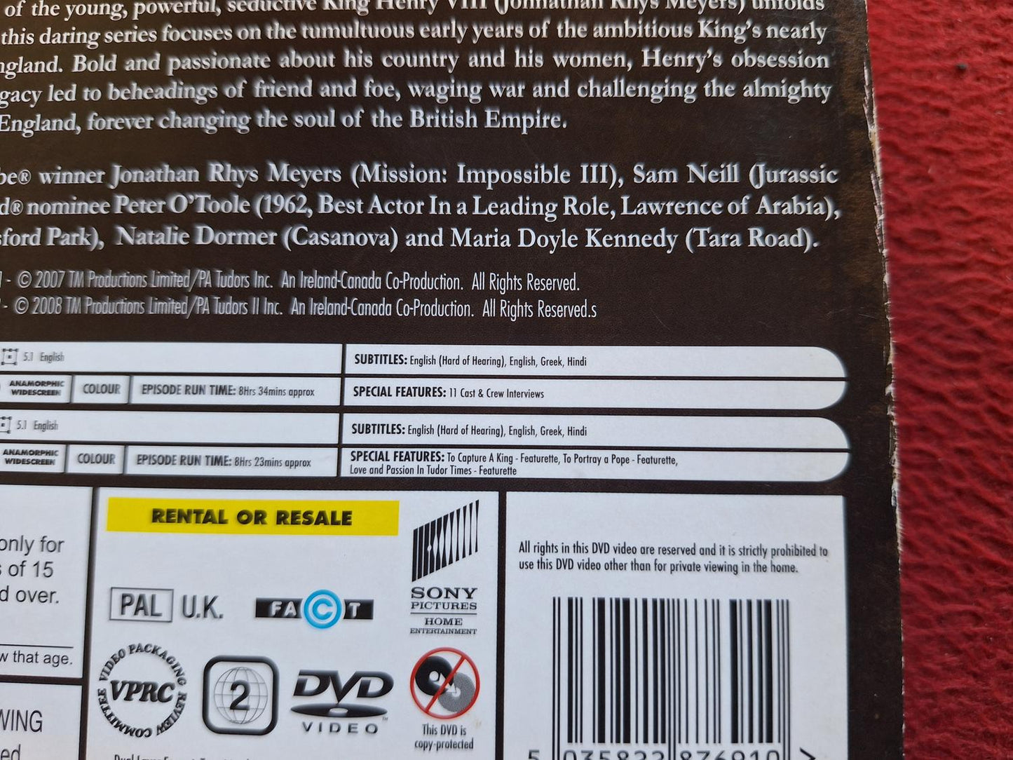 THE TUDORS SEASONS 1 & 2 BOX DVD