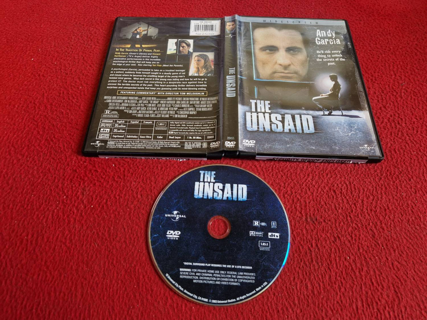 THE UNSAID DVD