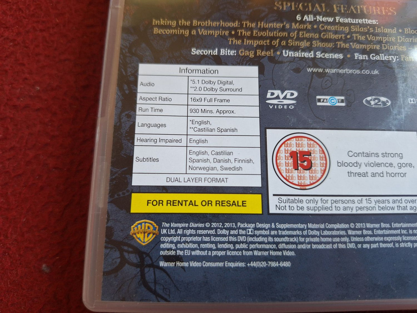 THE VAMPIRE DIARIES SEASON 4 BOX DVD