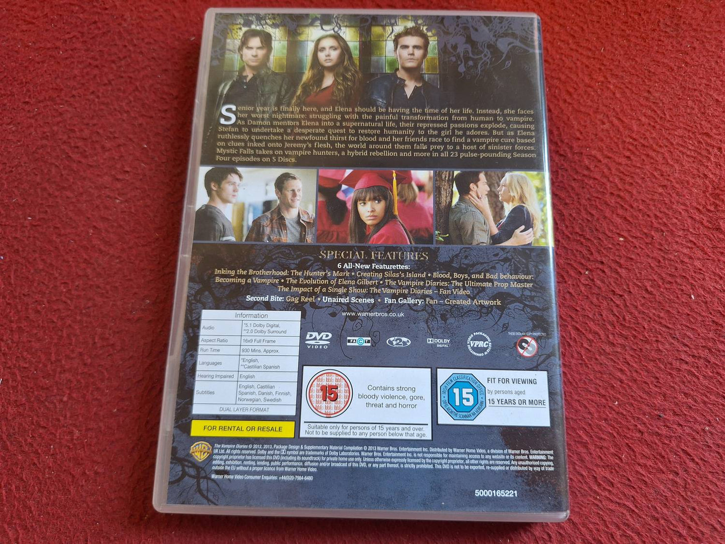 THE VAMPIRE DIARIES SEASON 4 BOX DVD