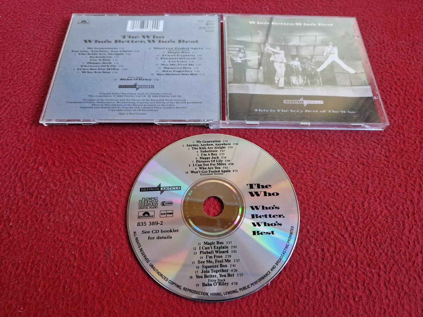 THE WHO WHO'S BETTER WHO'S BEST CD