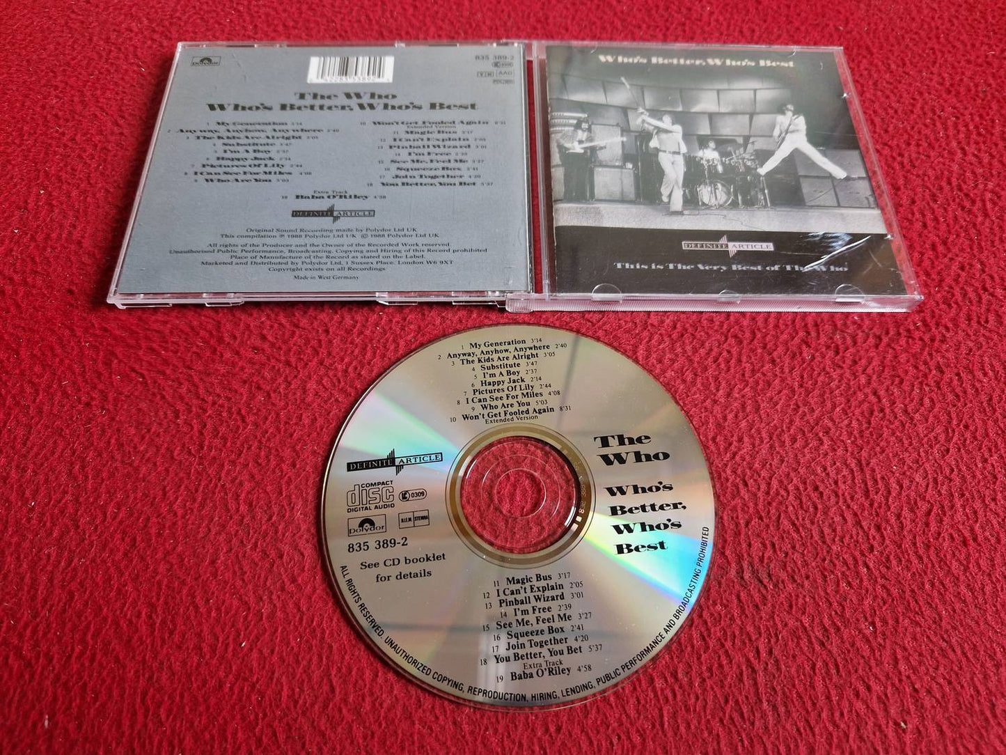 THE WHO WHO'S BETTER WHO'S BEST CD