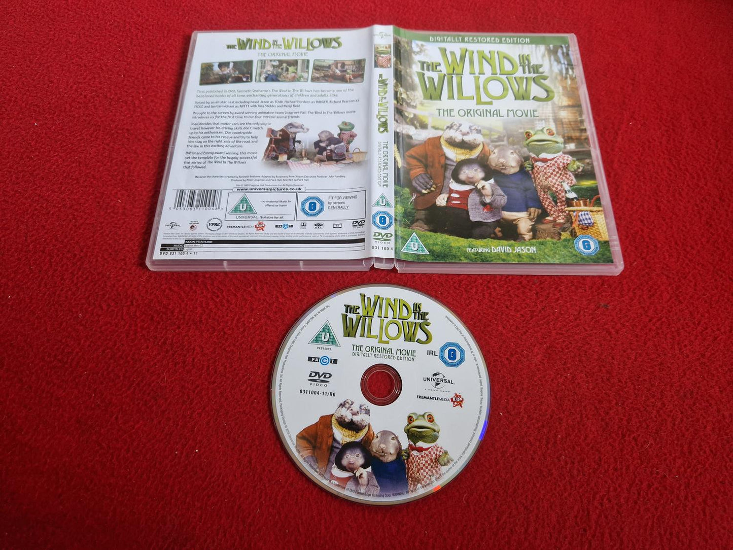 THE WIND IN THE WILLOWS ORIGINAL MOVIE DVD
