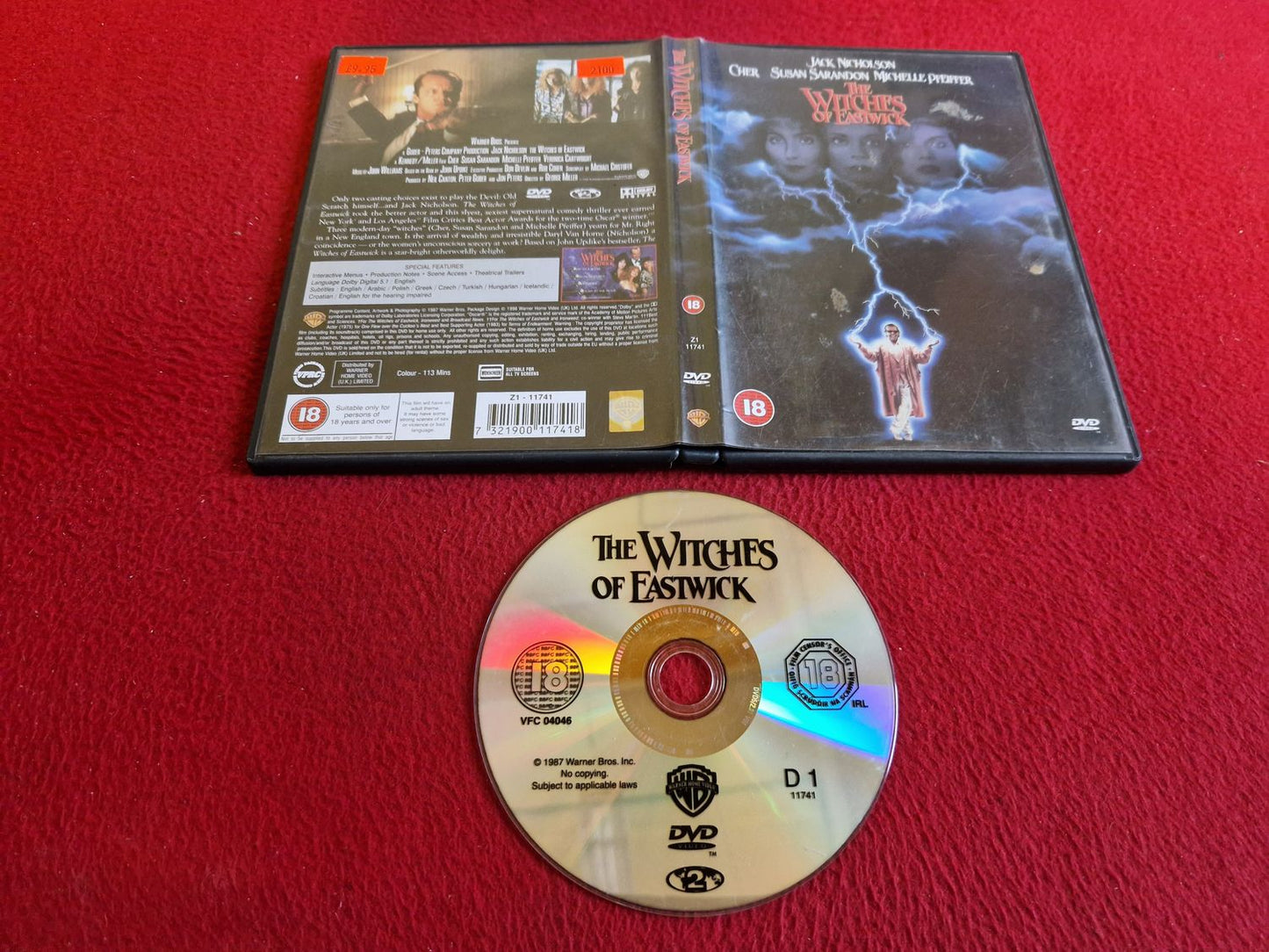 THE WITCHES OF EASTWICK DVD