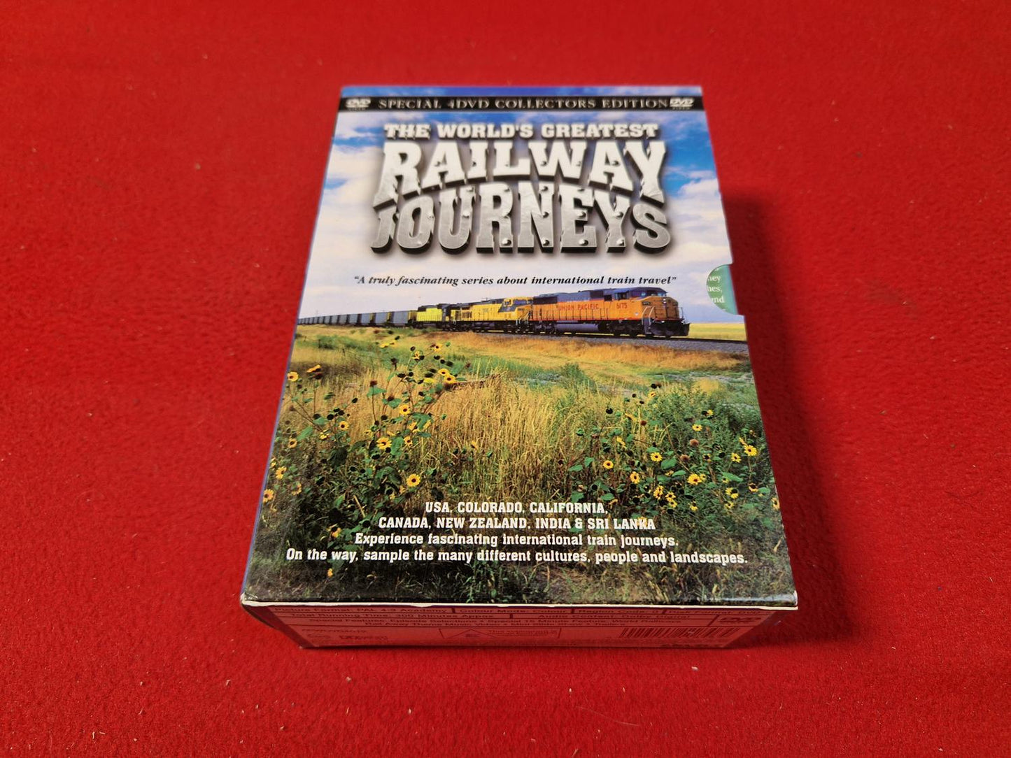 THE WORLDS GREATEST RAILWAY JOURNEYS USA CANADA NEW ZEALAND mfl BOX till DVD