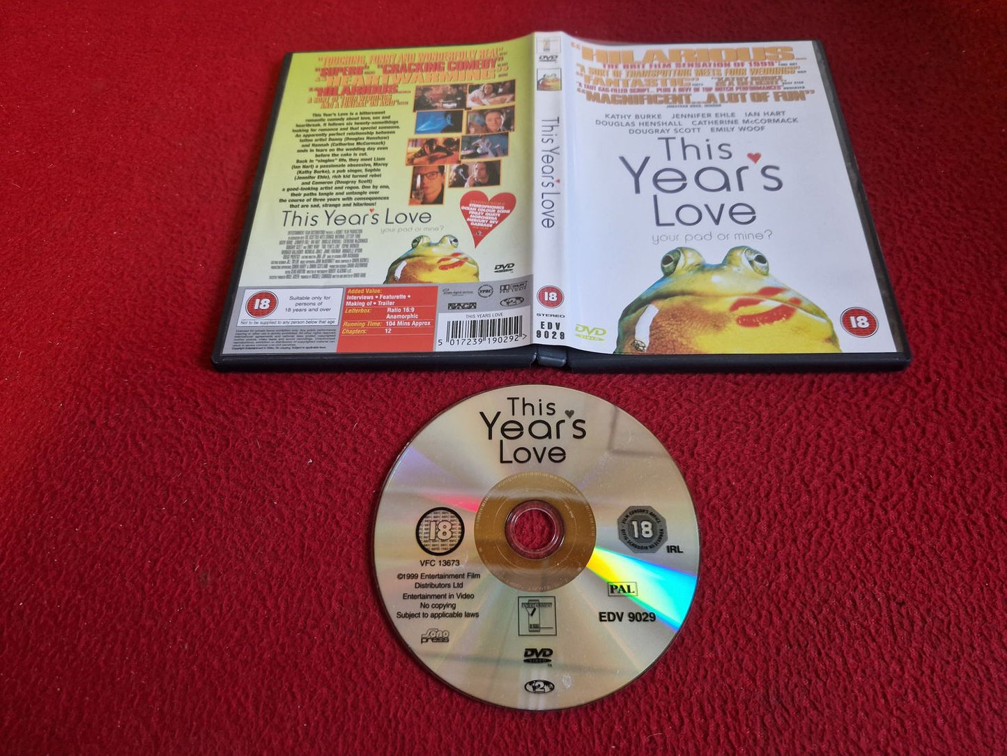 THIS YEAR'S LOVE DVD