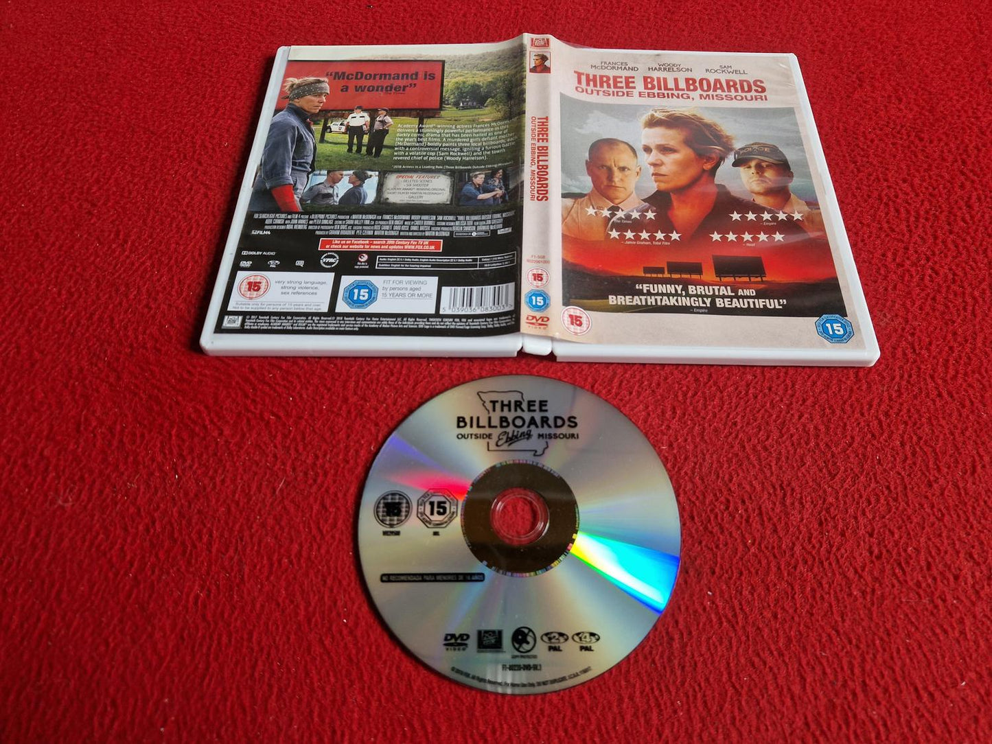 THREE BILLBOARDS OUTSIDE EBBING, MISSOURI DVD