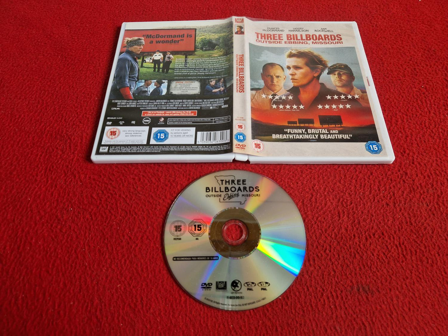 THREE BILLBOARDS OUTSIDE EBBING, MISSOURI [ ENGELSK TEXT ] DVD