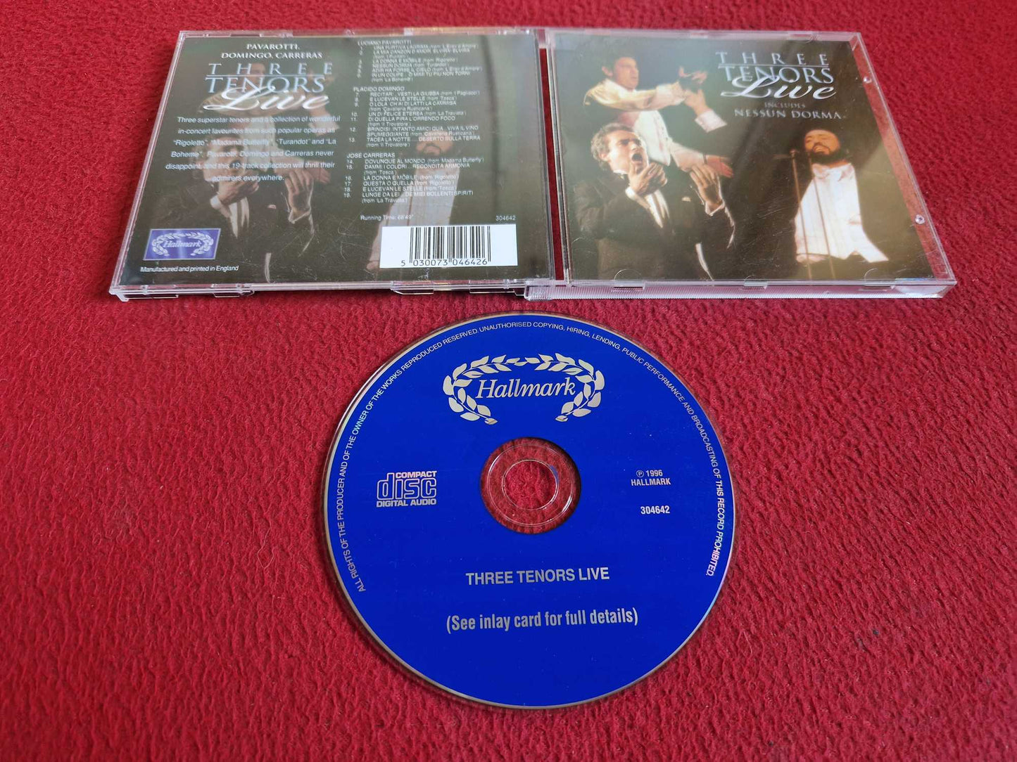 THREE TENORS LIVE INCLUDES NESSUN DORMA CD