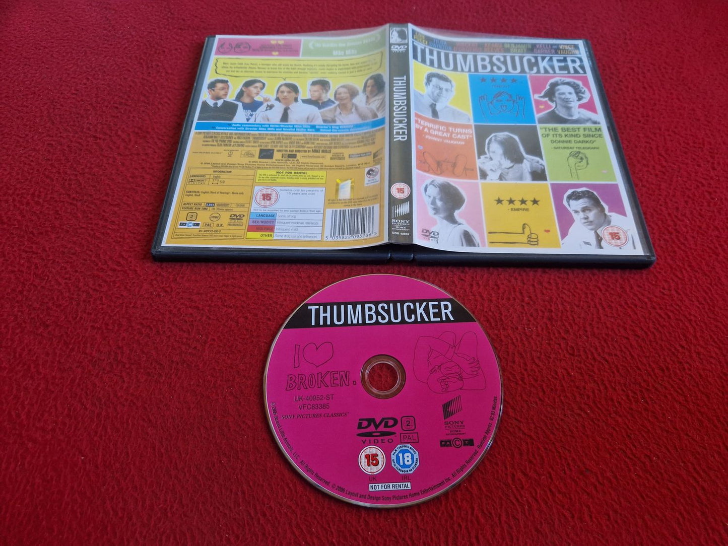 THUMBSUCKER DVD