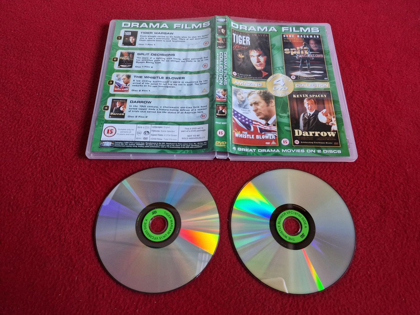 TIGER WARZAW / SPLIT DECISIONS / THE WHISTLE BLOWER / DARROW till DVD