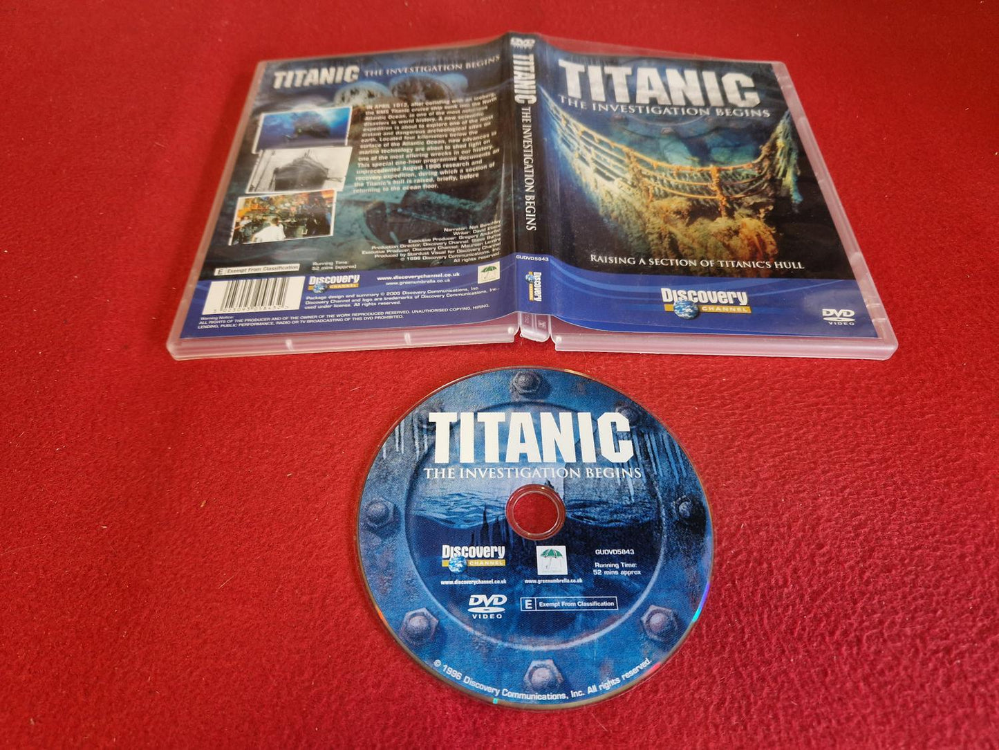 TITANIC THE INVESTIGATION BEGINS till DVD