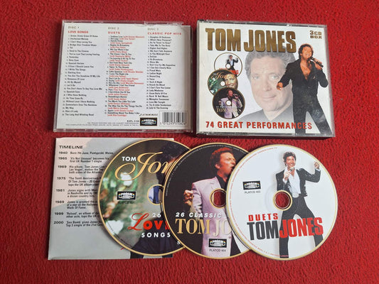 TOM JONES LOVE SONGS / DUETS / CLASSIC POP HITS CD BOX