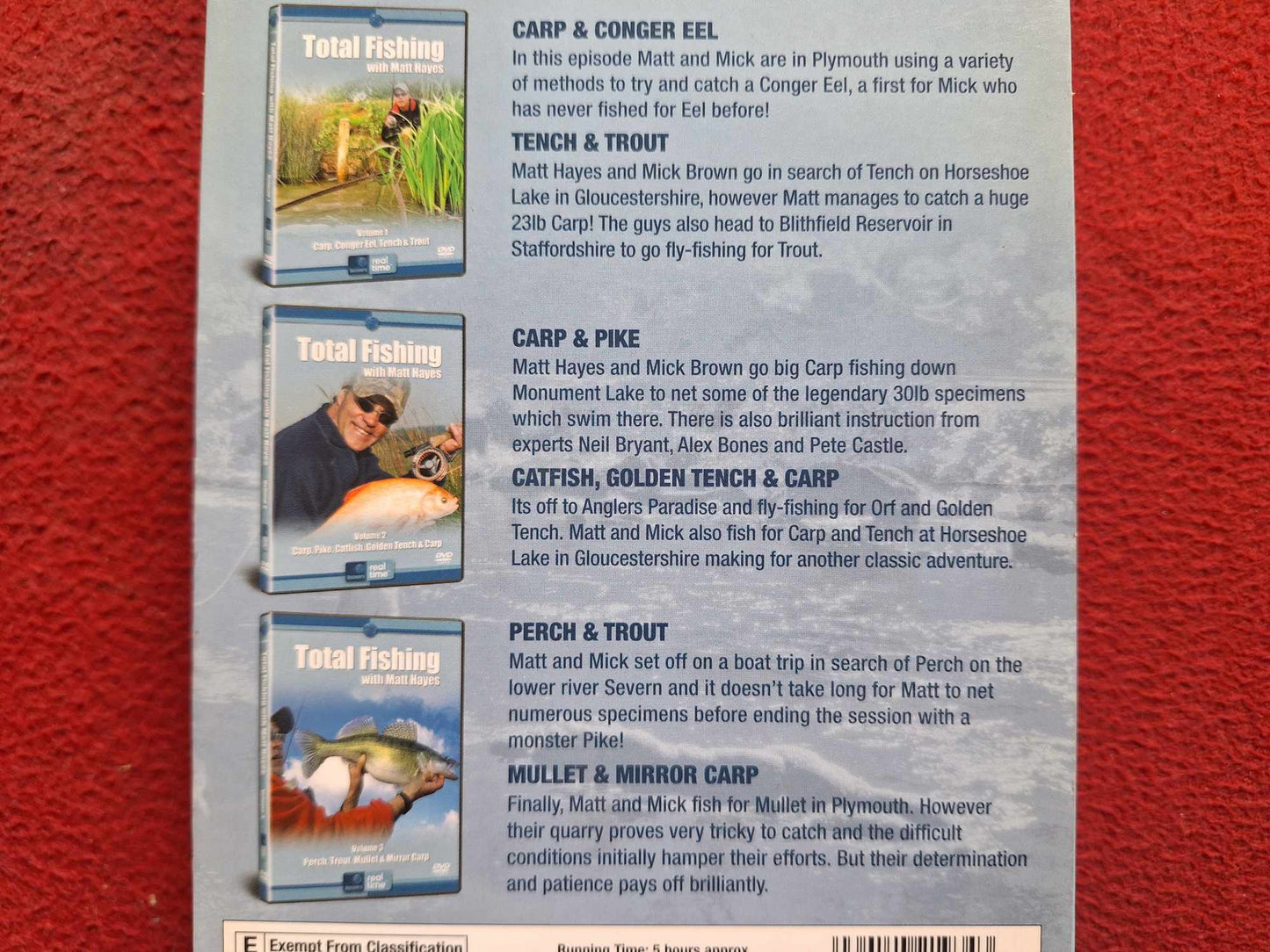 TOTAL FISHING WITH MATT HAYES BOX DVD