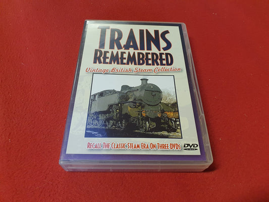 TRAINS REMEMBERED VINTAGE BRITISH STEAM COLLECTION BOX till DVD