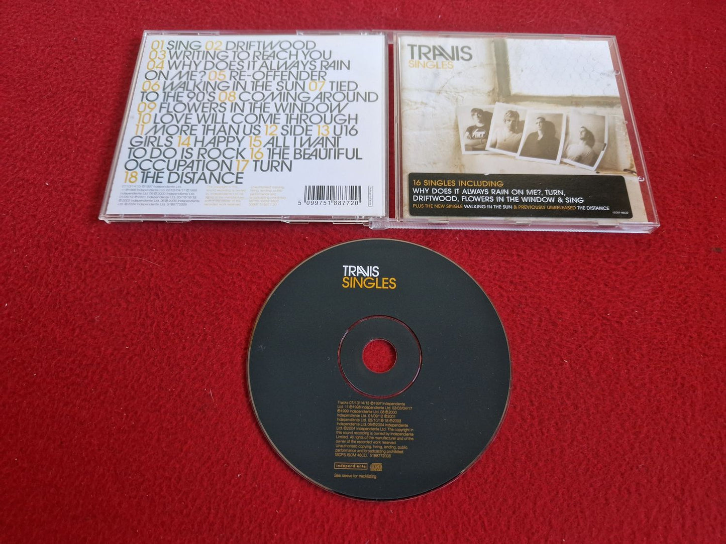 TRAVIS SINGLES CD