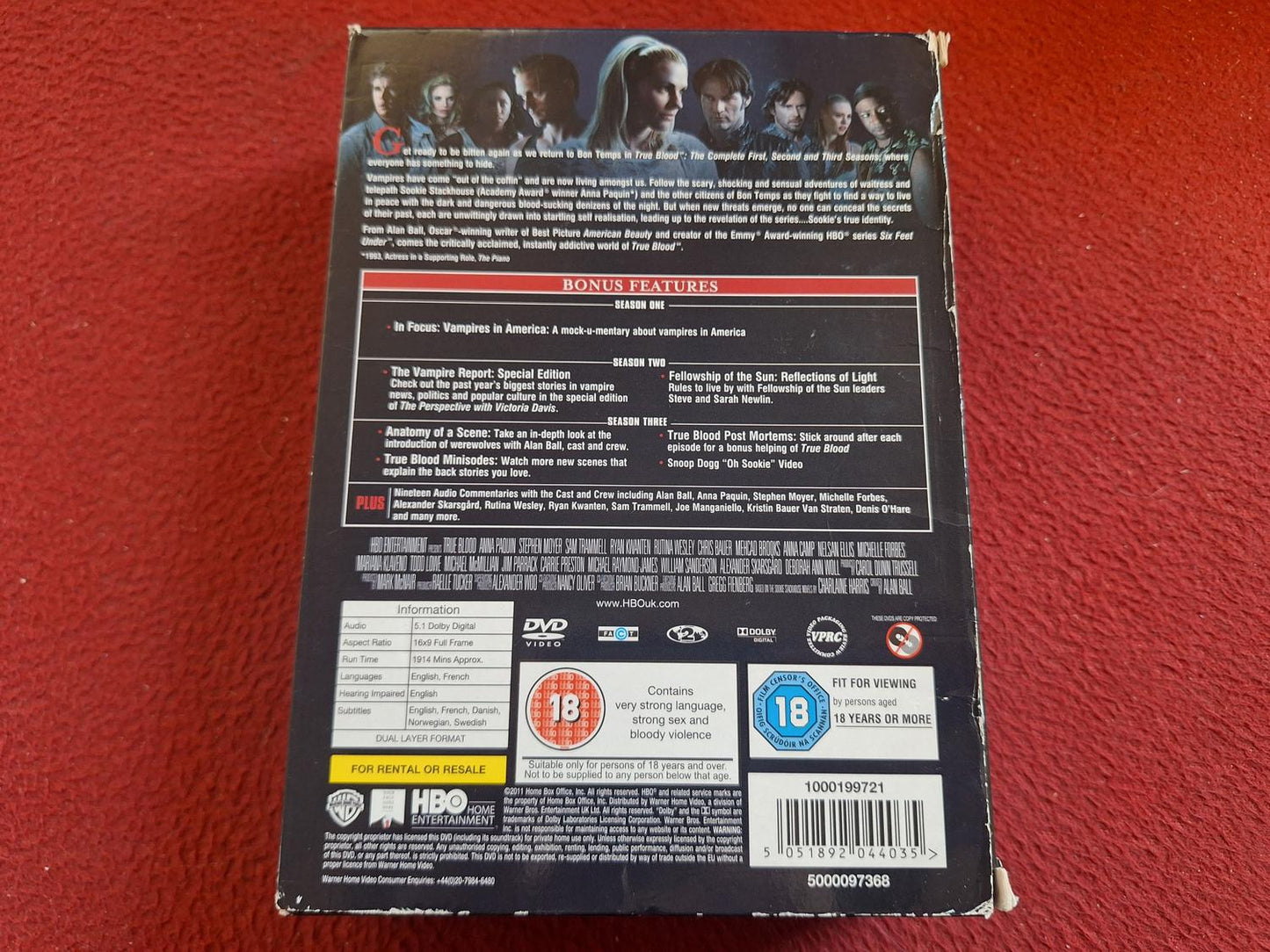 TRUE BLOOD SEASONS 1 - 3 BOX DVD