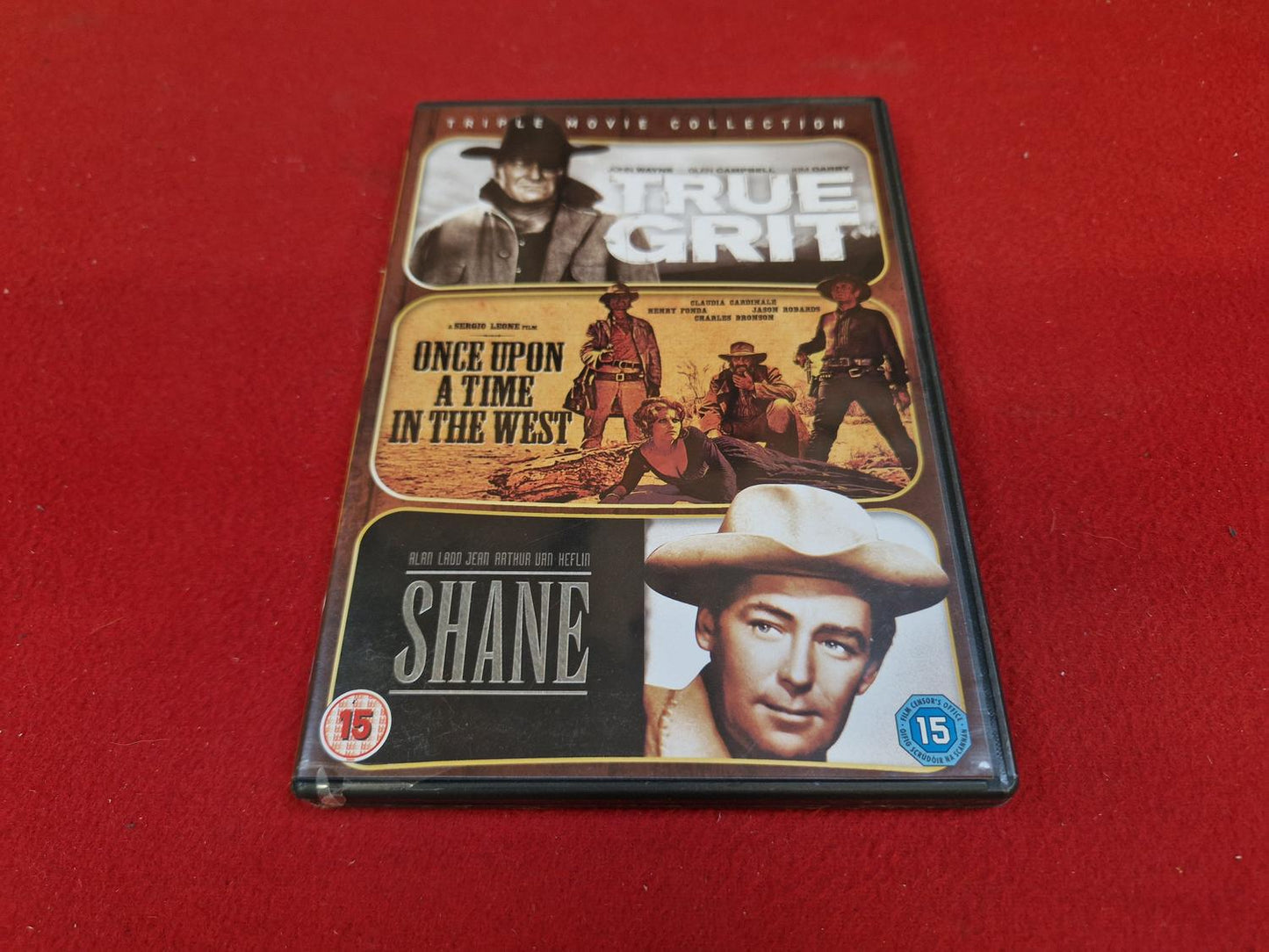 TRUE GRIT / ONCE UPON A TIME IN THE WEST / SHANE BOX till DVD
