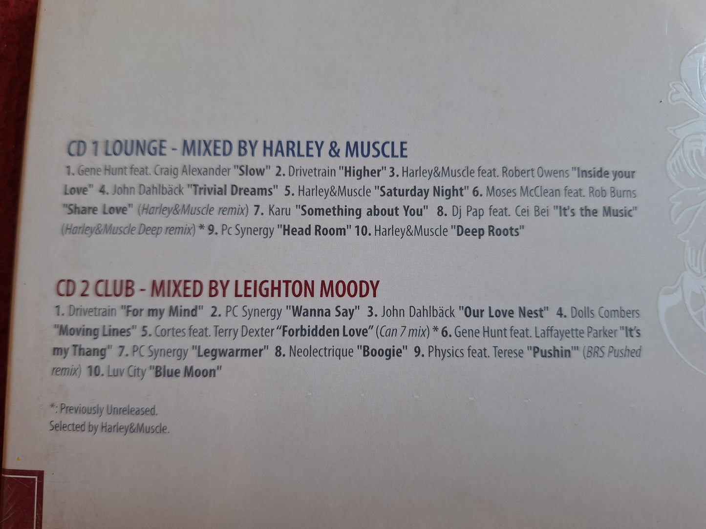 TWENTY DEEP HOUSE TRACKS SELECTED BY HARLEY & MUSCLE [OÖPPNAD] CD
