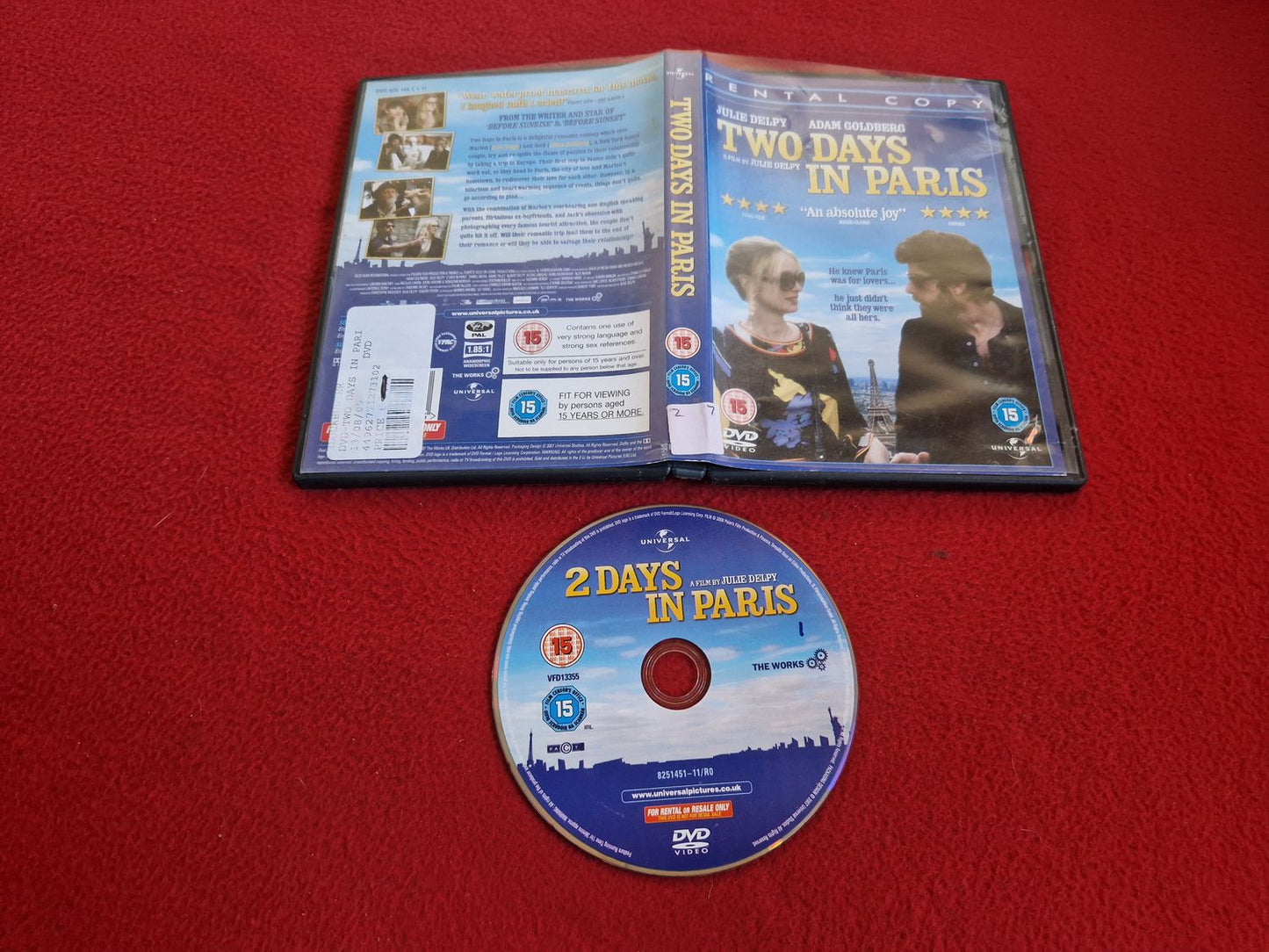 TWO DAYS IN PARIS DVD
