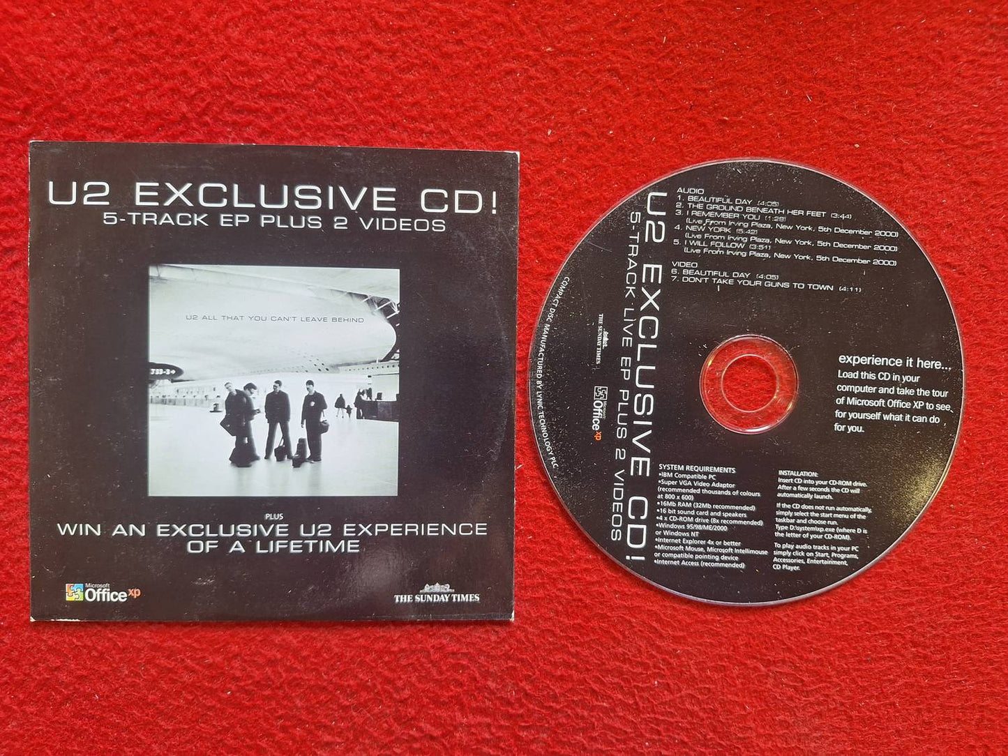 U2 EXCLUSIVE CD [ THE SUNDAY TIMES ]