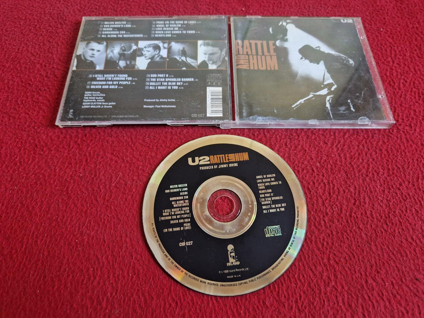U2 RATTLE AND HUM CD