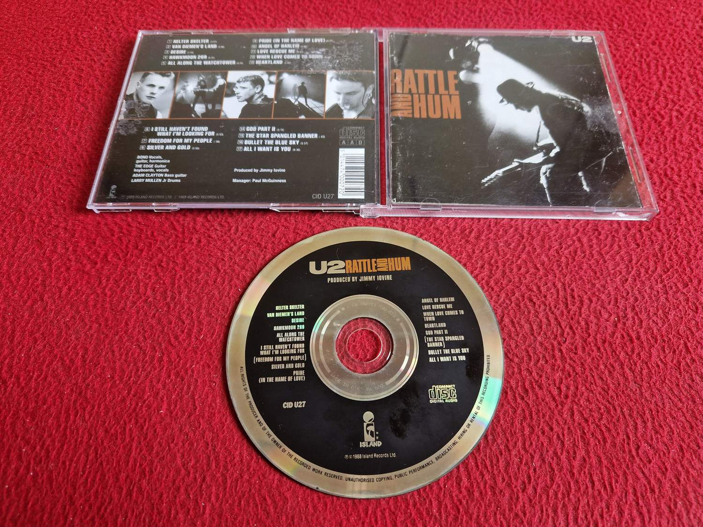 U2 RATTLE AND HUM CD