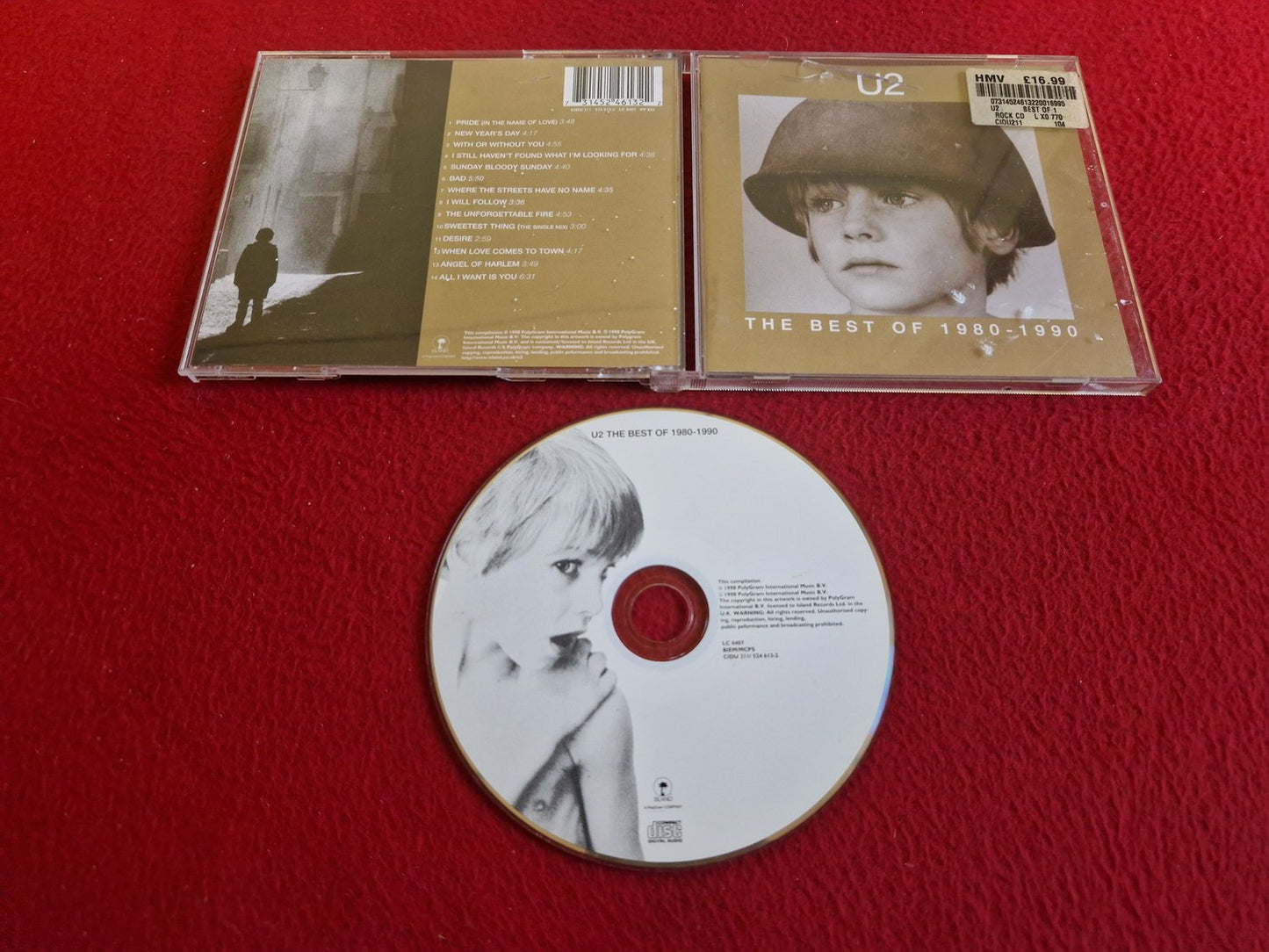 U2 THE BEST OF 1980 - 1990 CD