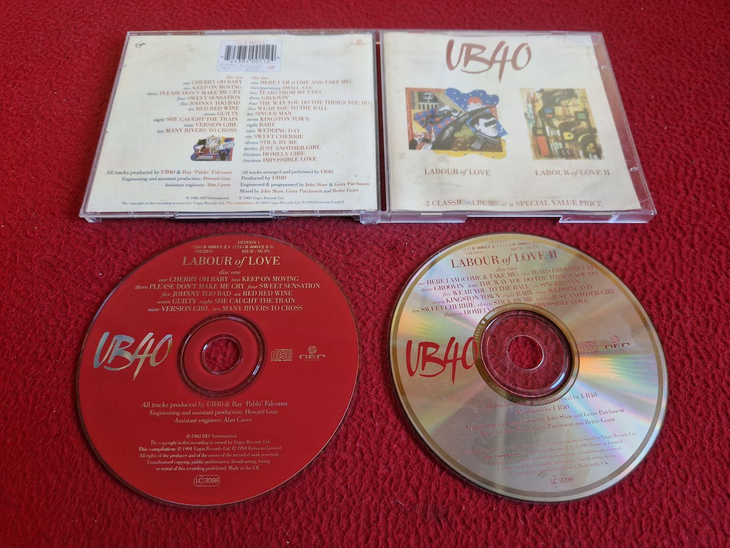 UB40 LABOUR OF LOVE & LABOUR OF LOVE II CD
