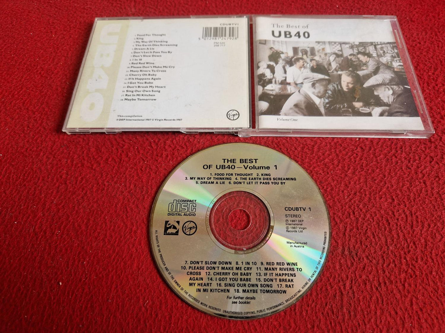 UB40 THE BEST OF VOLUME ONE CD