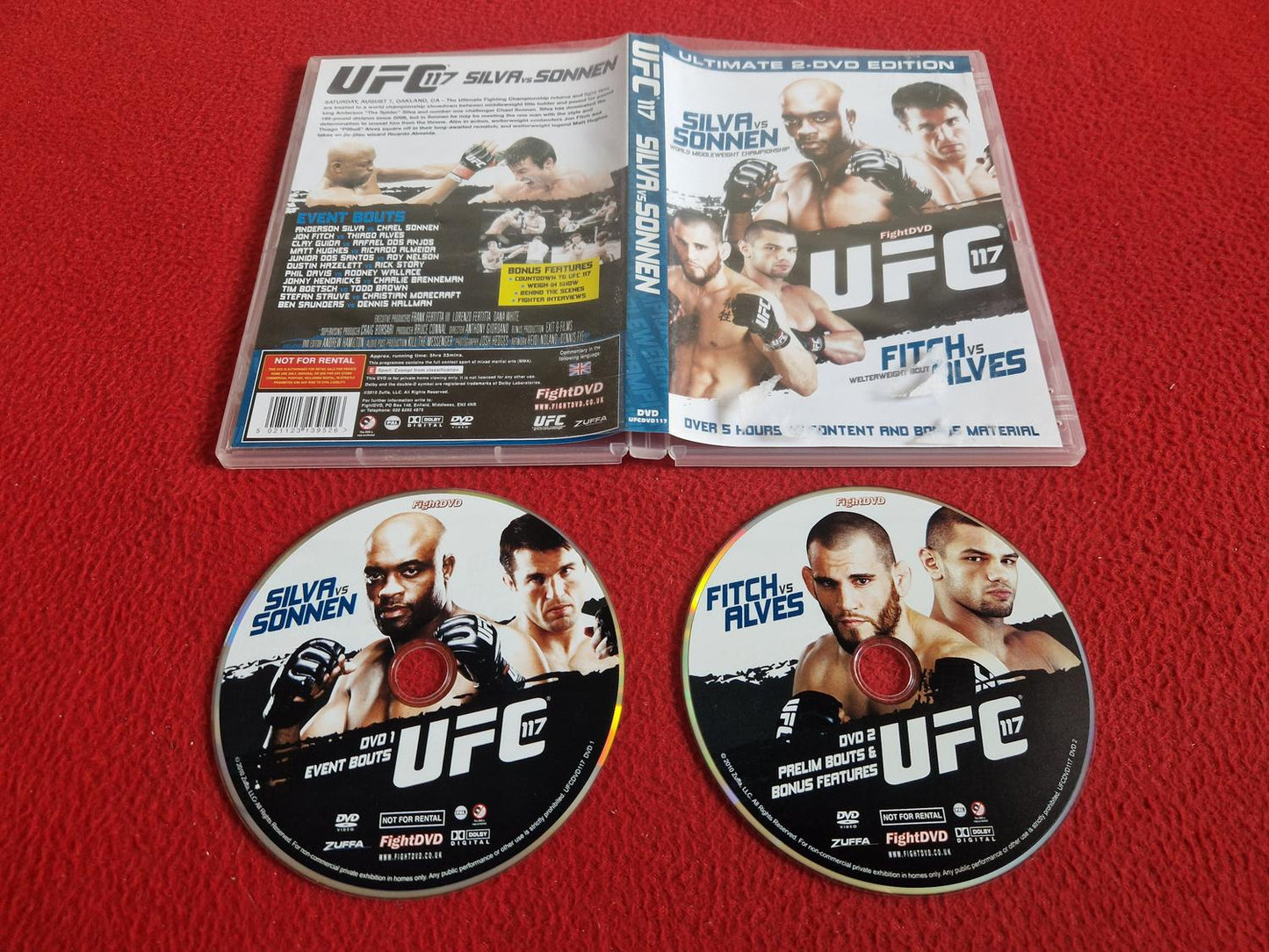 UFC 117 SILVA VS SONNEN DVD