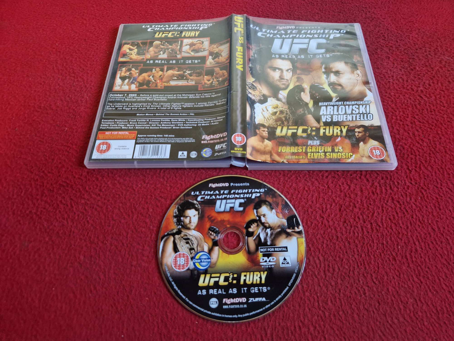 UFC 55 FURY DVD