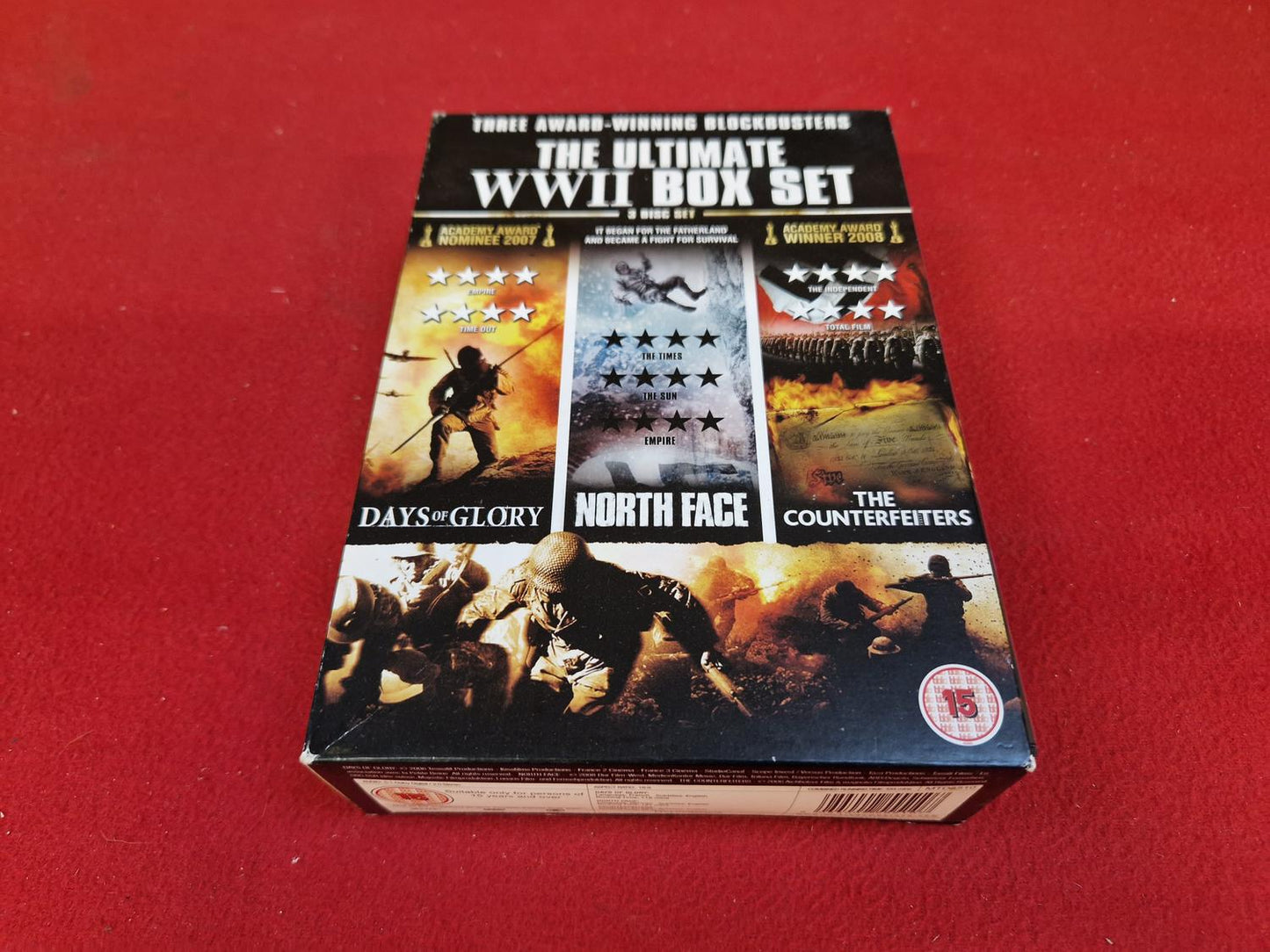 ULTIMATE WWII DAYS OF GLORY / NORTH FACE / THE COUNTERFEITERS BOX till DVD