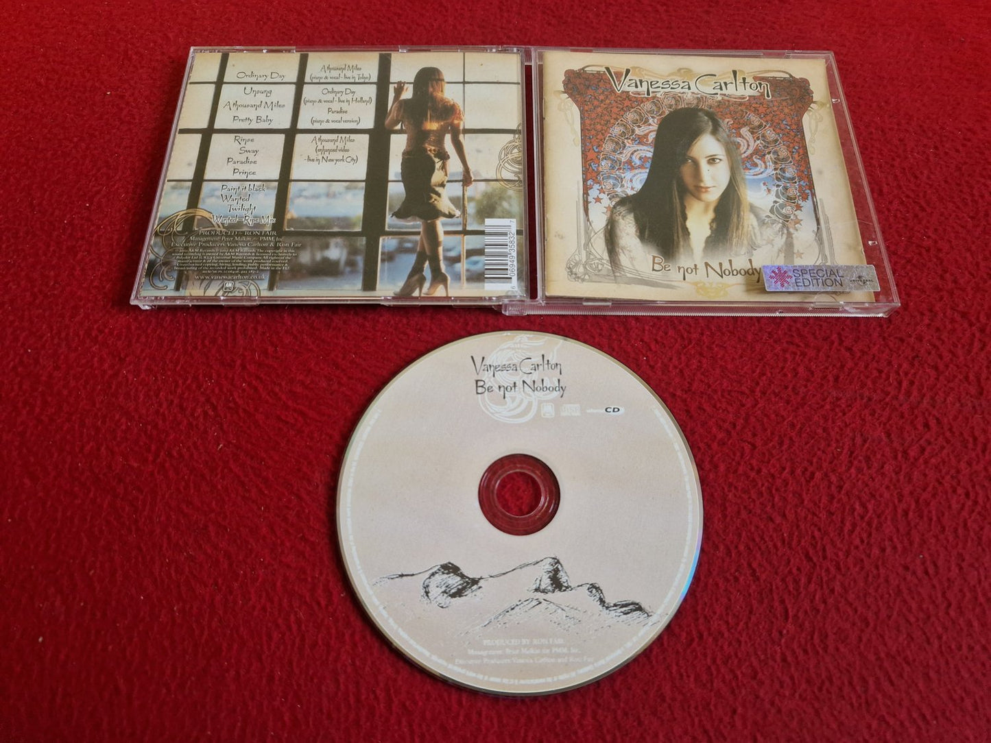 VANESSA CARLTON BE NOT NOBODY SPECIAL EDITION CD