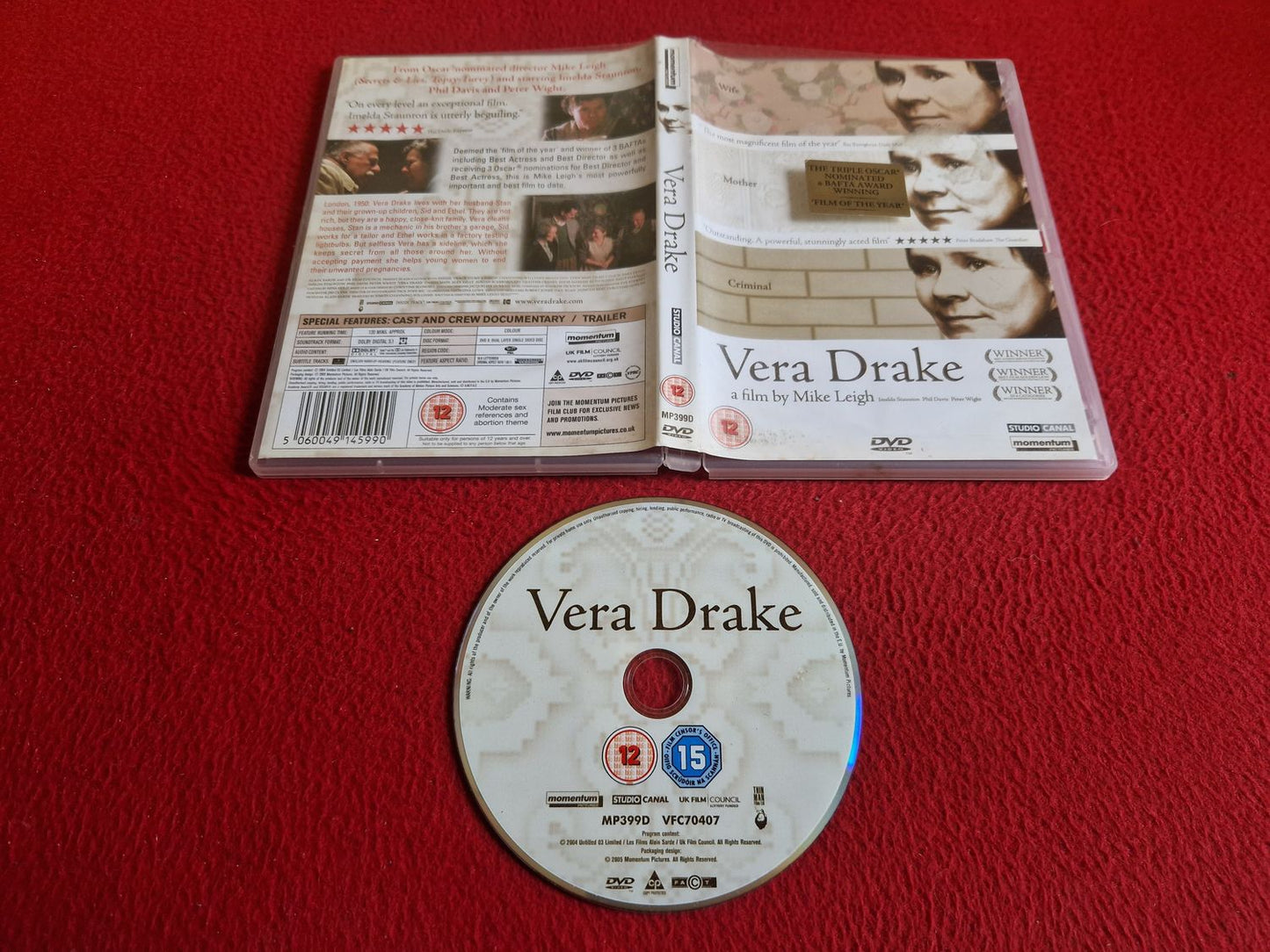 VERA DRAKE DVD