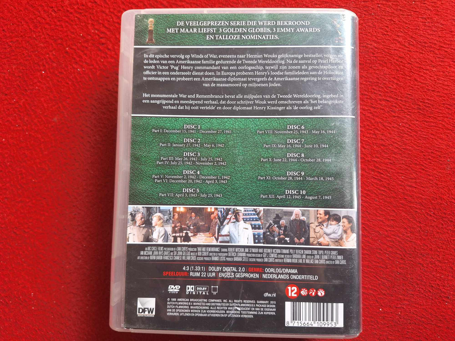 WAR AND REMEMBRANCE COMPLETE SERIES [ HOLLÄNDSK UTGÅVA ENG. TAL ] BOX DVD