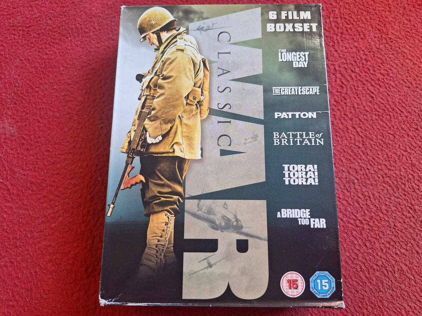WAR CLASSICS - THE LONGEST DAY / THE GREAT ESCAPE / PATTON mfl BOX DVD