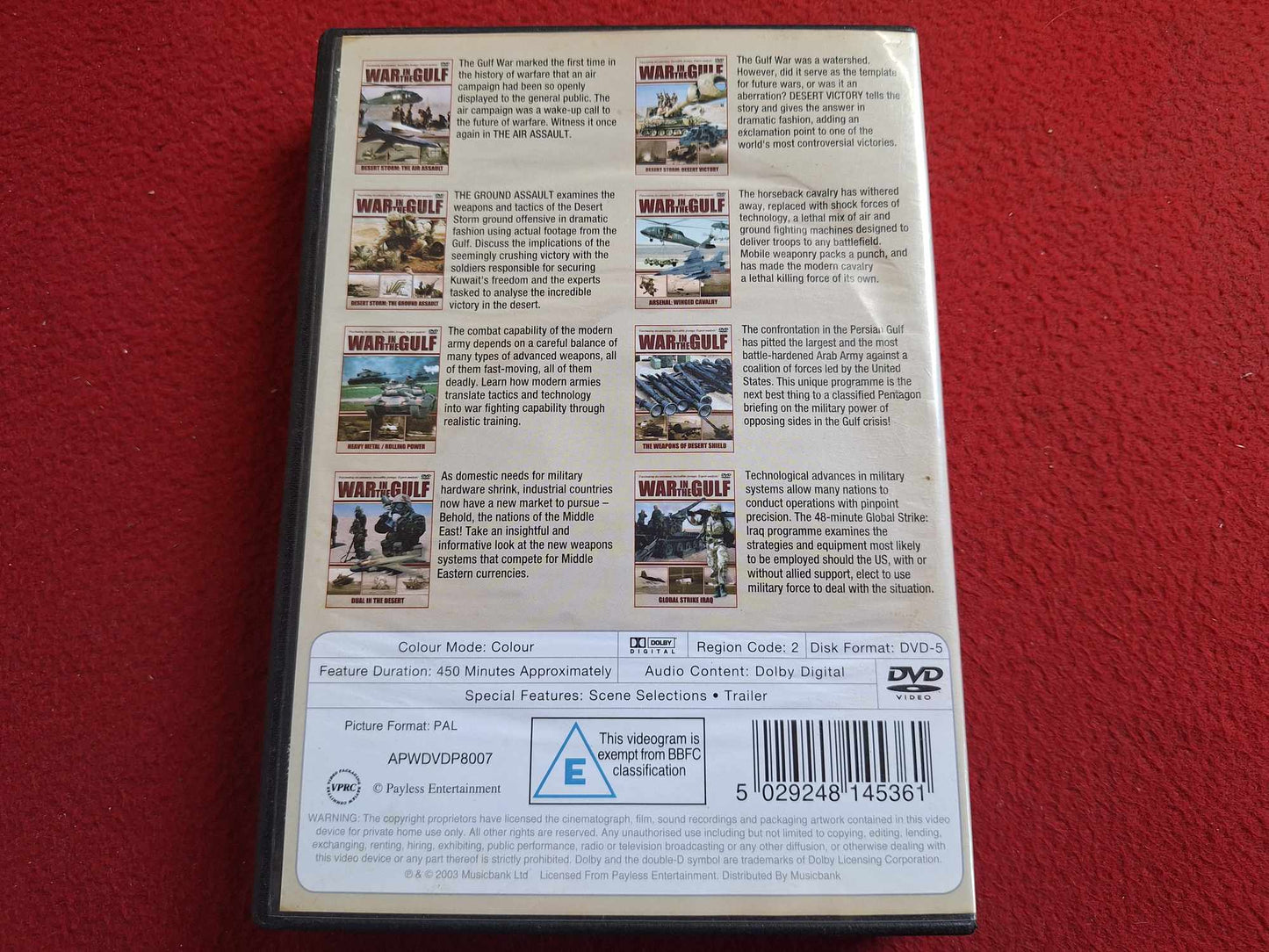 WAR IN THE GULF 8 DVD COLLECTOR'S EDITION BOX