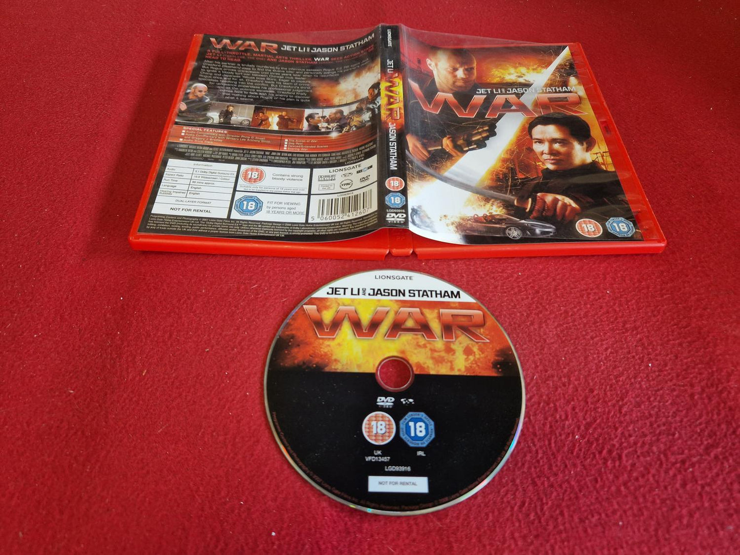 WAR [ JET LI JASON STATHAM ] till DVD