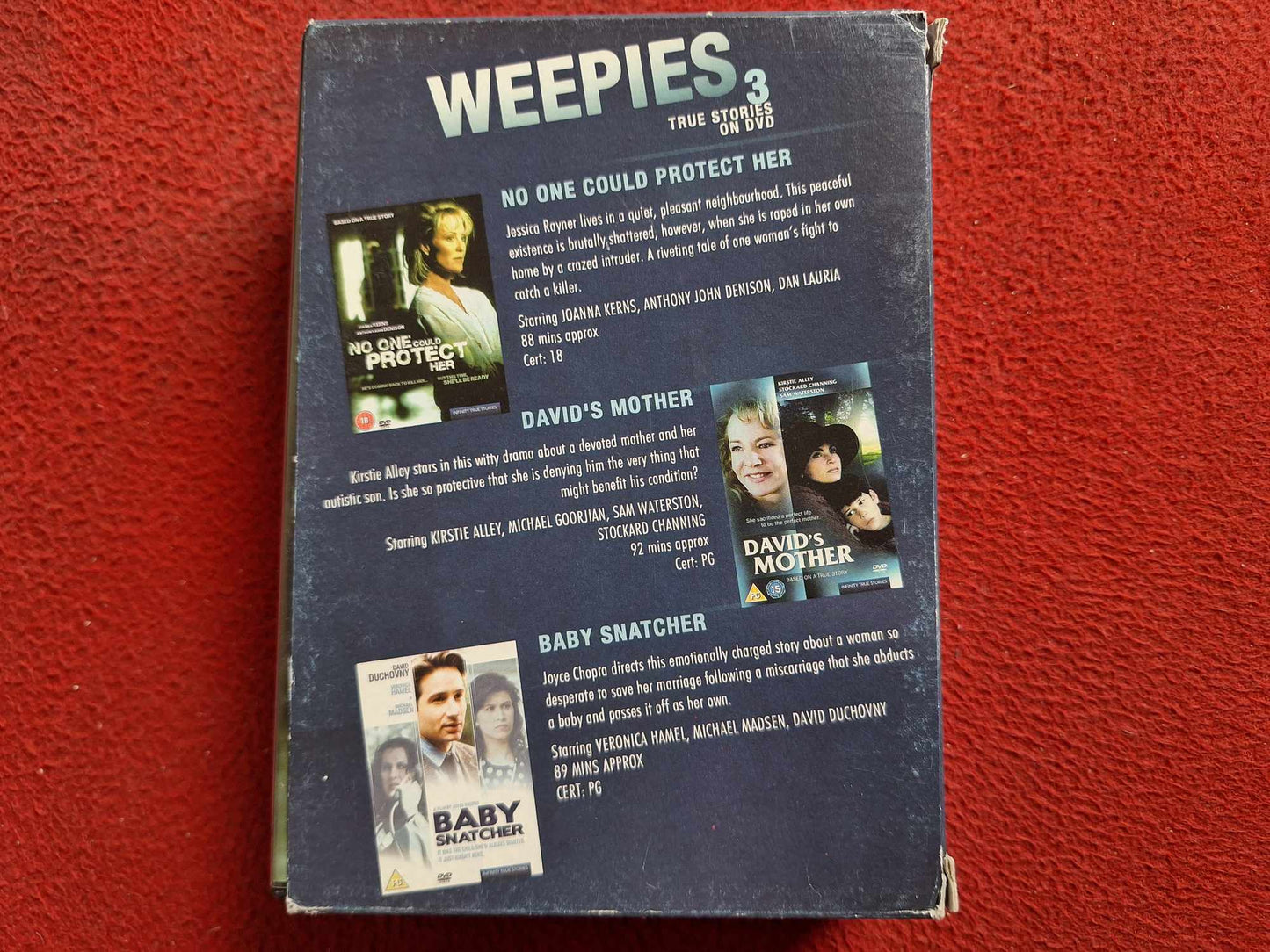 WEEPIES - NO ONE COULD PROTECT HER / DAVID'S MOTHER / BABY SNATCHER BOX DVD