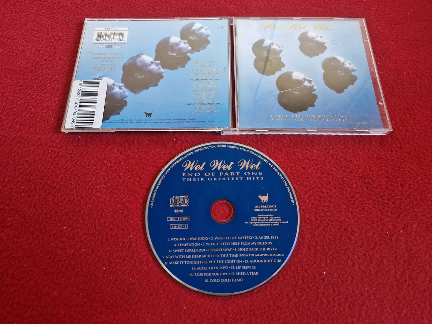 WET WET WET END OF PART ONE THEIR GREATEST HITS CD