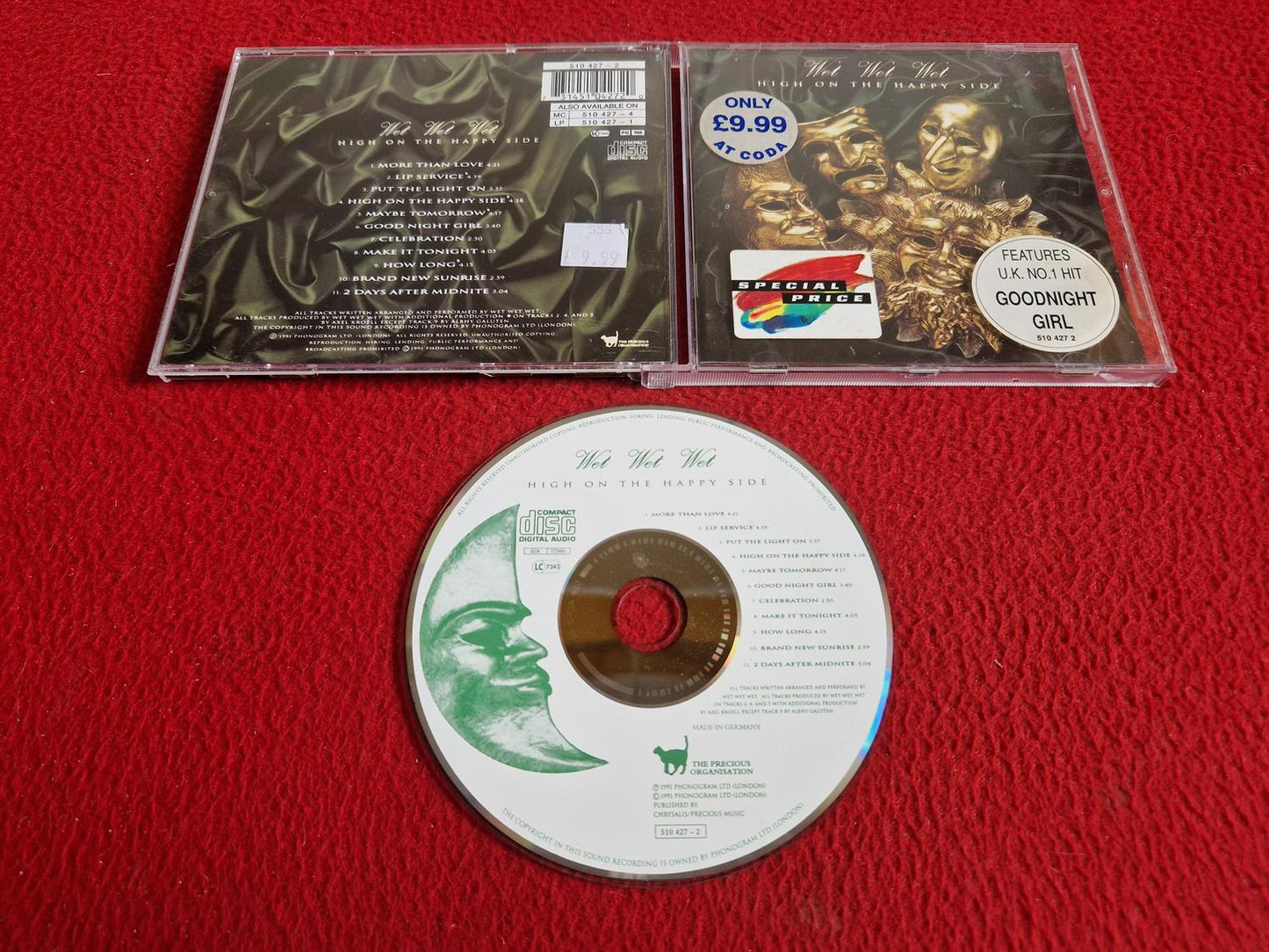 WET WET WET HIGH ON THE HAPPY SIDE CD