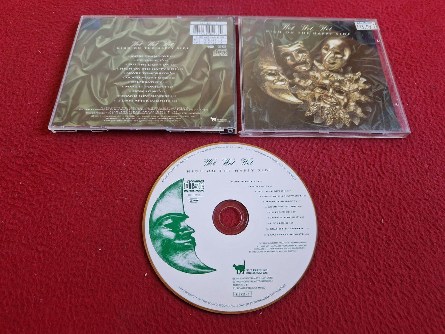 WET WET WET HIGH ON THE HAPPY SIDE CD