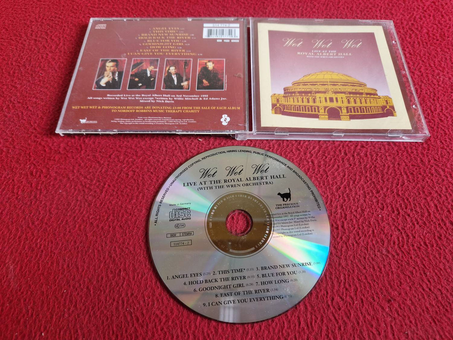WET WET WET LIVE AT THE ROYAL ALBERT HALL (WITH THE WREN ORCHESTRA) CD